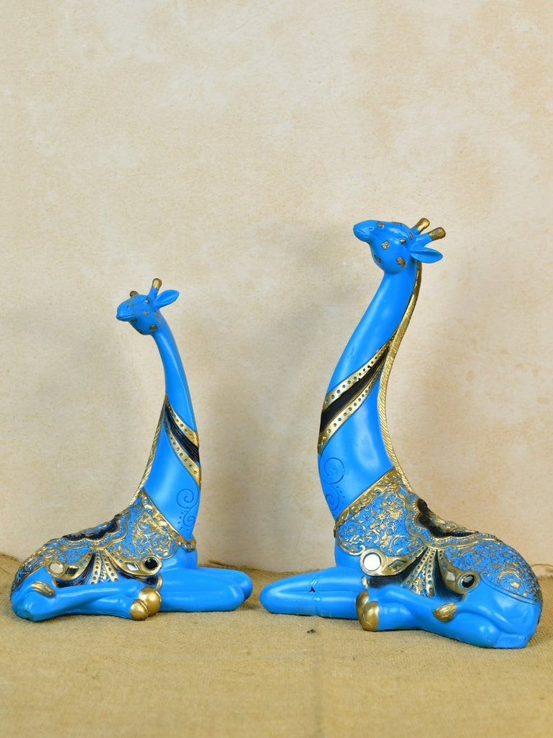 Sowpeace Resin Blue Giraffe Family – view 3