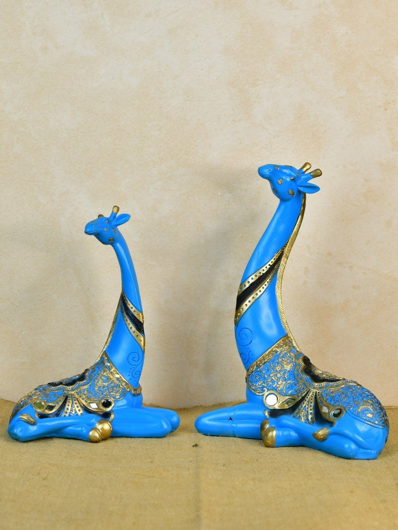 Sowpeace Resin Blue Giraffe Family – view 2