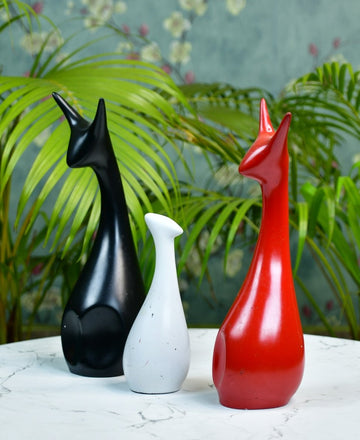 Sowpeace Resin Cat Trio — alternate view