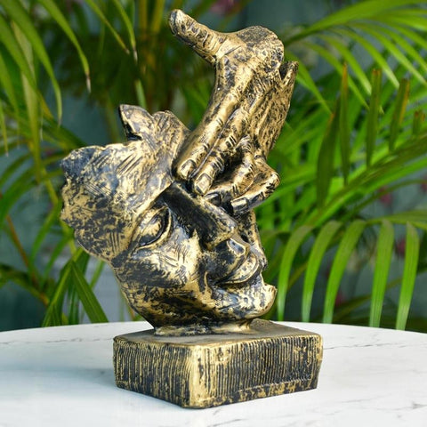 Sowpeace Resin Hand-on-Face Sculpture – Trendy Home Decor Accent & Unique Gift Idea