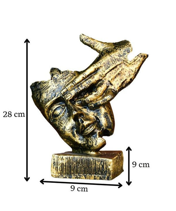 Sowpeace Resin Hand-on-Face Sculpture – Trendy Home Decor Accent & Unique Gift Idea — image 5