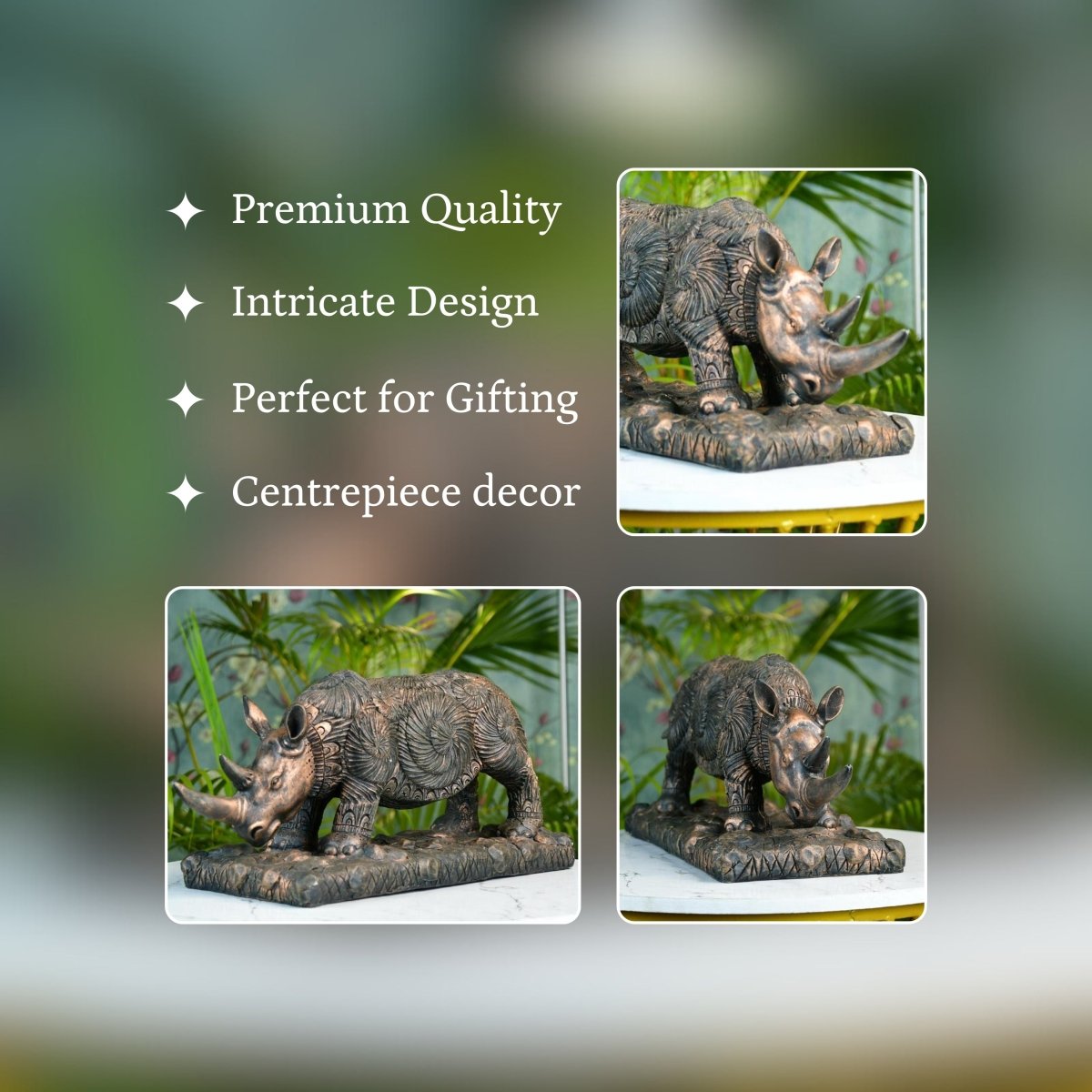 Sowpeace Resin Rhino Decor - Decor - Sowpeace - 