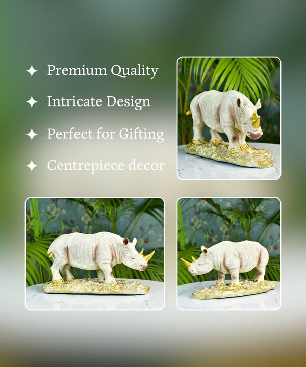 Sowpeace Resin White Rhino Decor — image 3