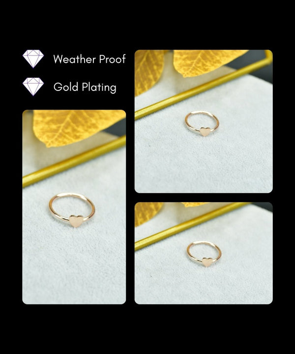 Sowpeace Rose Gold Heart Ring Stainless Steel | Elegant One‑Size Adjustable Jewelry for Women & Men — image 3