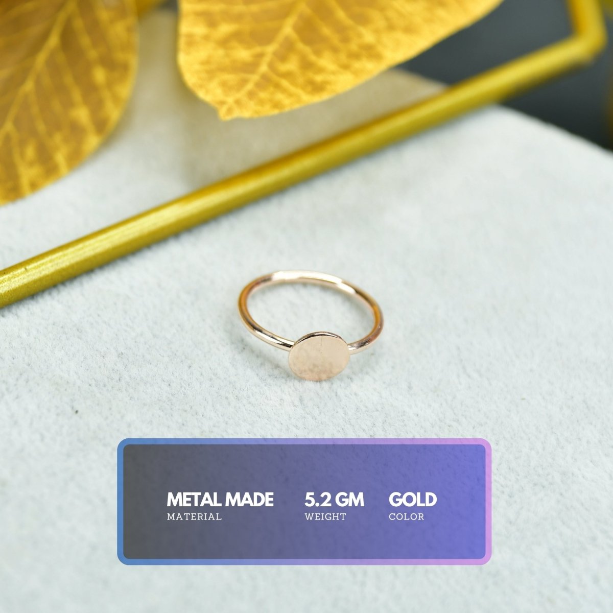 Sowpeace Rose Gold Round Ring Stainless Steel | Elegant One‑Size Adjustable Jewelry for Women & Men - Sowpeace - 