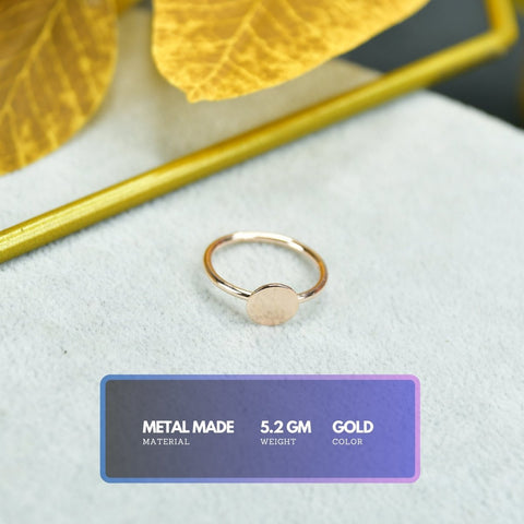 Sowpeace Rose Gold Round Ring Stainless Steel | Elegant One‑Size Adjustable Jewelry for Women & Men