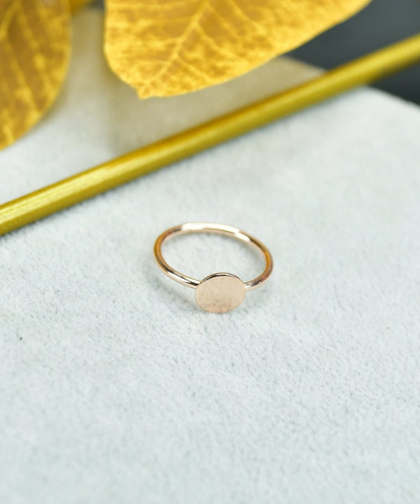 Sowpeace Rose Gold Round Ring Stainless Steel | Elegant One‑Size Adjustable Jewelry for Women & Men — main view