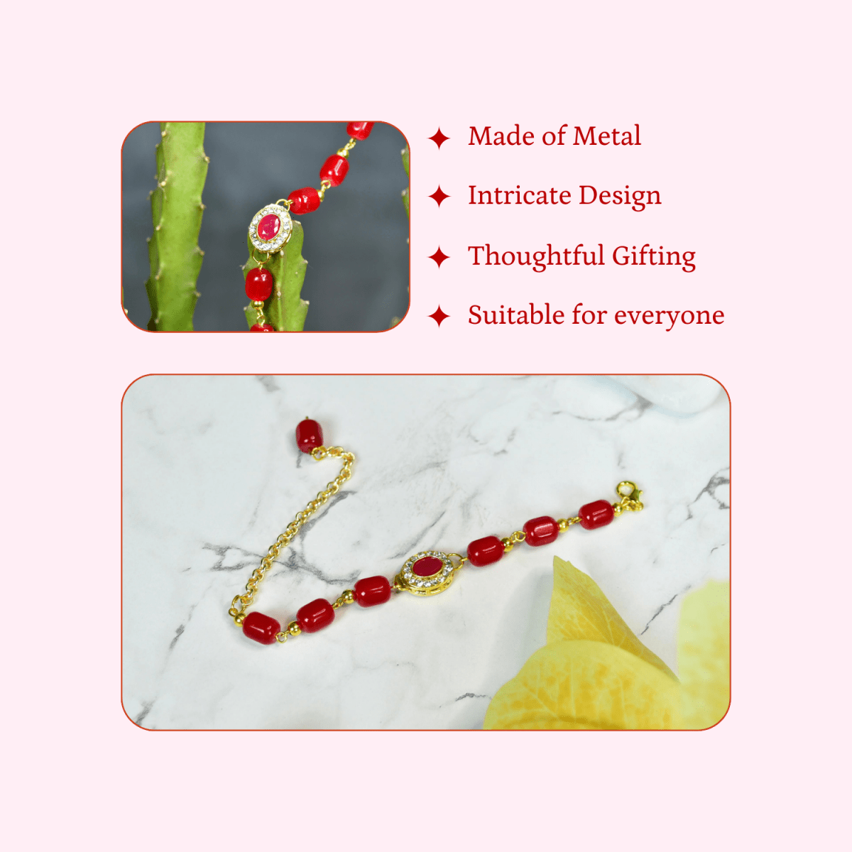 Sowpeace Rouge Allure Bracelet | Elegant Stainless Steel One‑Size Adjustable Fashion Jewelry for Women & Men - Sowpeace - 