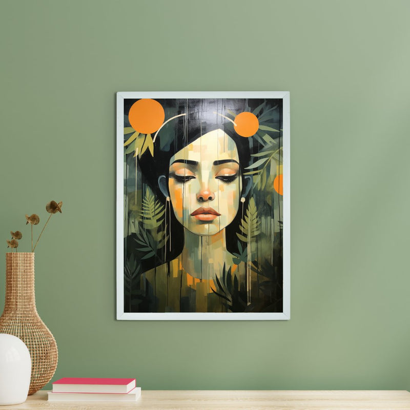 Solitude in Blooms: Sowpeace Handcrafted Canvas Art – Premium Indian-Inspired Print for Elegant and Tranquil Home Decor – view 1