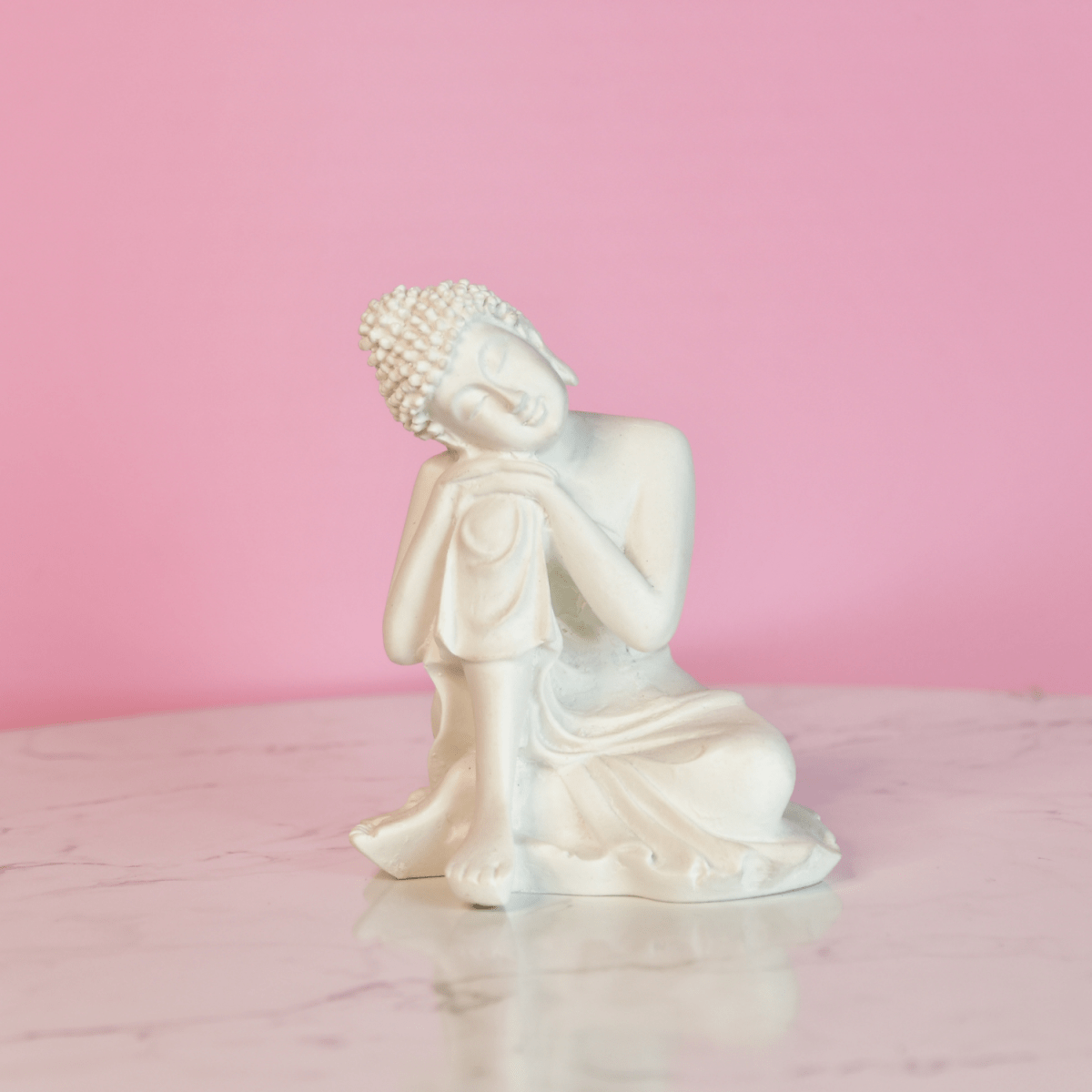 Sowpeace Serene Thoughts Decorative Piece | Elegant White Resin Sculpture for Home Décor & Gifting - Sowpeace - 