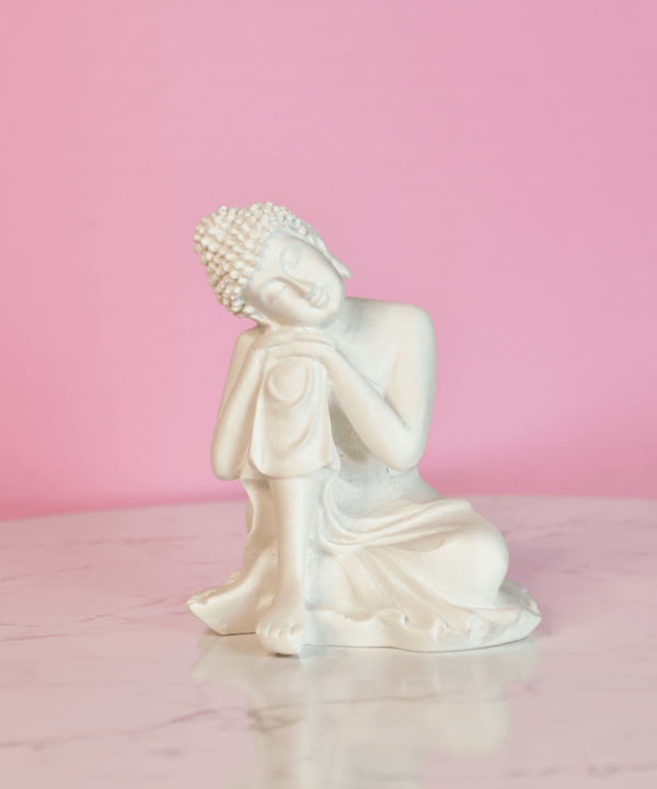 Sowpeace Serene Thoughts Decorative Piece | Elegant White Resin Sculpture for Home Décor & Gifting — main view