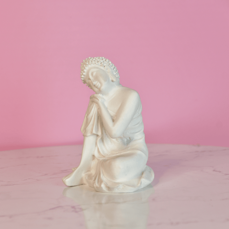 Sowpeace Serene Thoughts Decorative Piece | Elegant White Resin Sculpture for Home Décor & Gifting – view 6