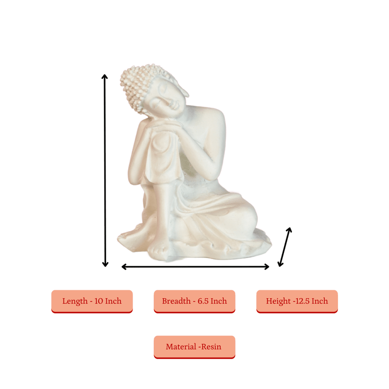 Sowpeace Serene Thoughts Decorative Piece | Elegant White Resin Sculpture for Home Décor & Gifting – view 5
