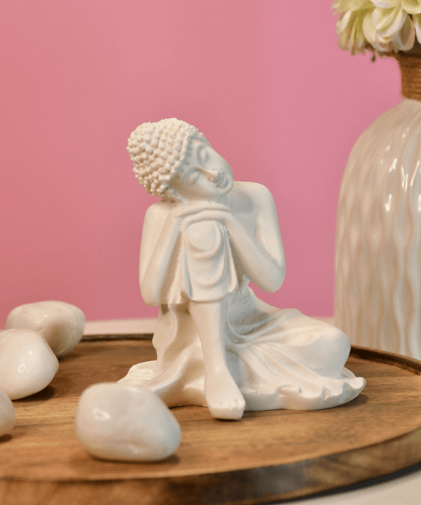 Sowpeace Serene Thoughts Decorative Piece | Elegant White Resin Sculpture for Home Décor & Gifting — image 2