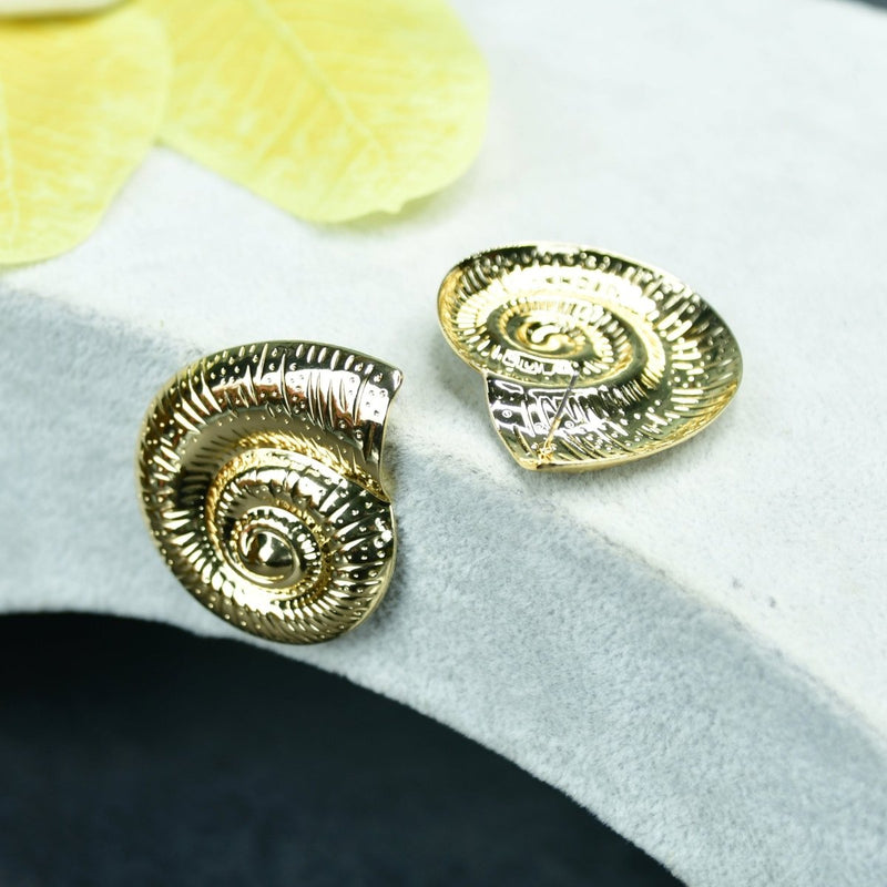 Sowpeace Shell Gold Stainless Steel Earrings | Elegant One‑Size Lightweight Jewelry for Women & Daily Wear – view 2