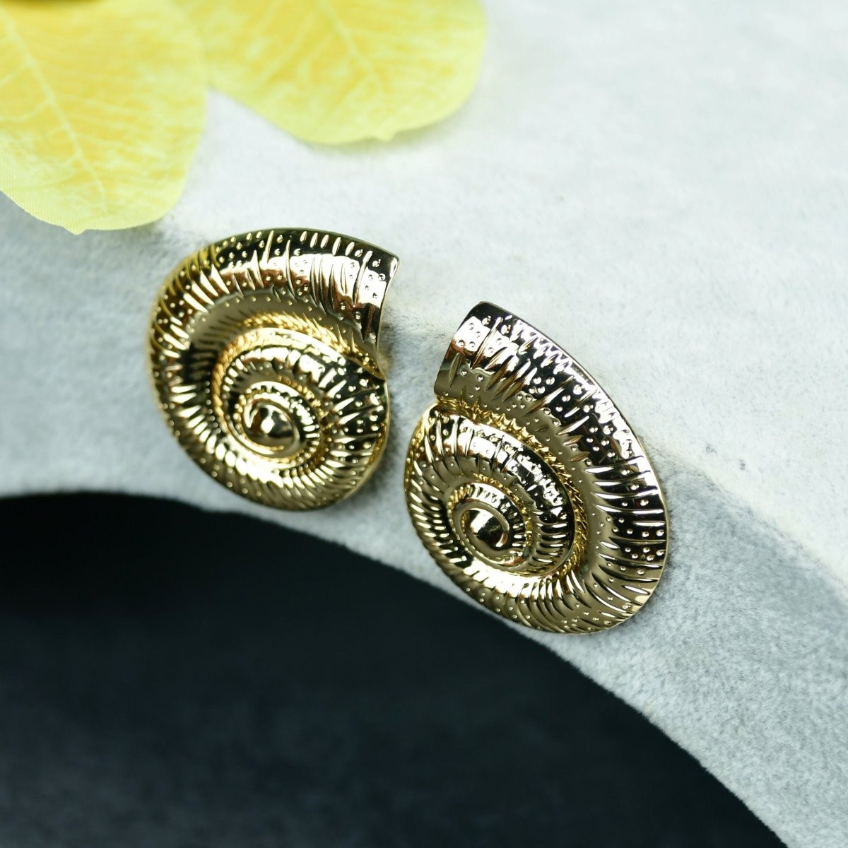 Sowpeace Shell Gold Stainless Steel Earrings | Elegant One‑Size Lightweight Jewelry for Women & Daily Wear - Sowpeace - 