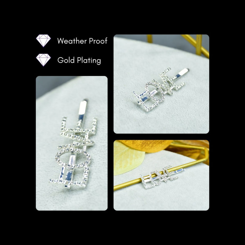 Sowpeace Silver Crystal Love Hairpin Stainless Steel | Elegant One‑Size Romantic Hair Accessory for Women – view 4