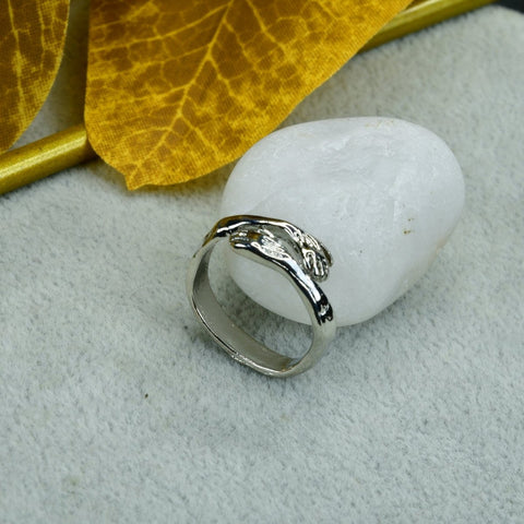 Sowpeace Silver Hand in Hand Ring Stainless Steel | Elegant One‑Size Adjustable Jewelry for Women & Men