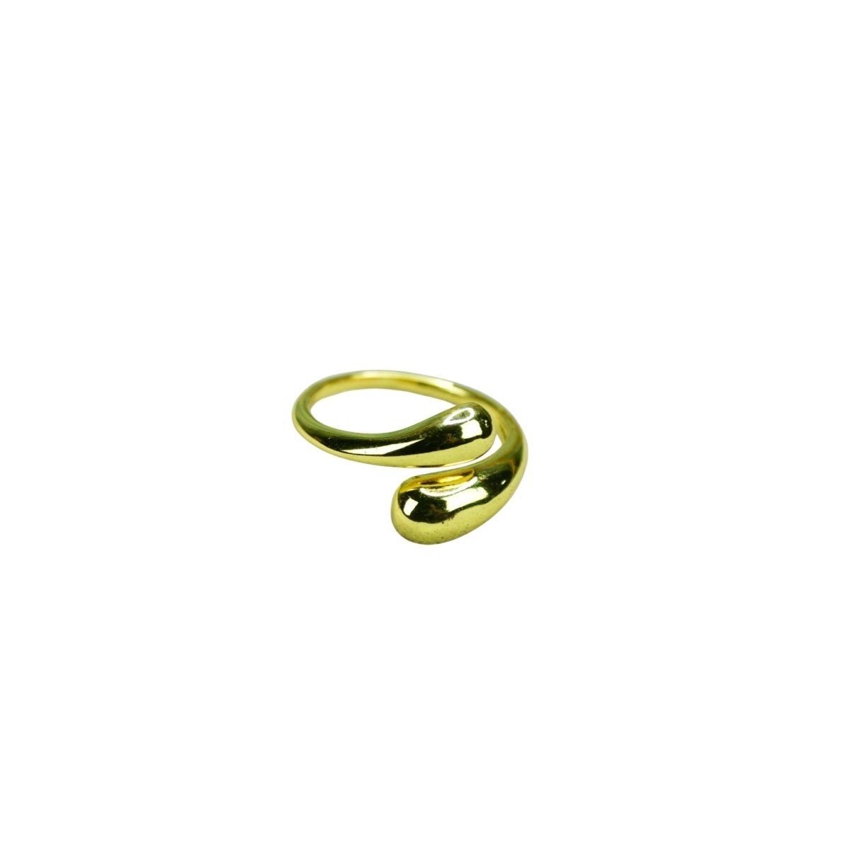 Sowpeace Silver Teardrop Ends Ring Stainless Steel | Stylish One‑Size Adjustable Minimalist Jewelry for Women & Men - Sowpeace - 