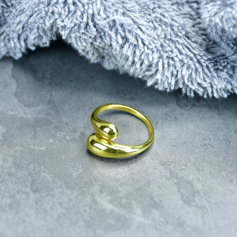 Sowpeace Silver Teardrop Ends Ring Stainless Steel | Stylish One‑Size Adjustable Minimalist Jewelry for Women & Men