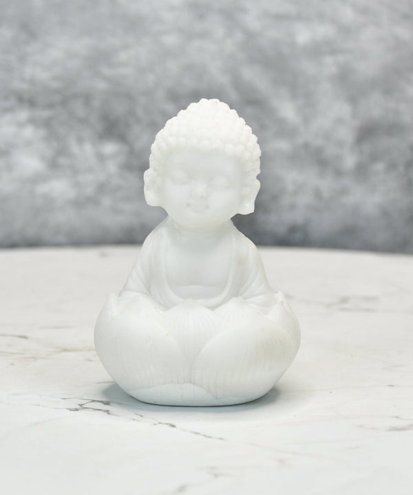 Sowpeace Sitting Baby Monk | Elegant Resin Spiritual Figurine for Peaceful Home Décor & Gifting — main view