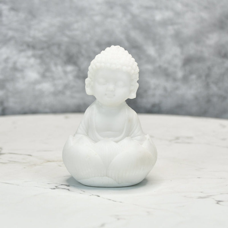 Sowpeace Sitting Baby Monk | Elegant Resin Spiritual Figurine for Peaceful Home Décor & Gifting – view 1
