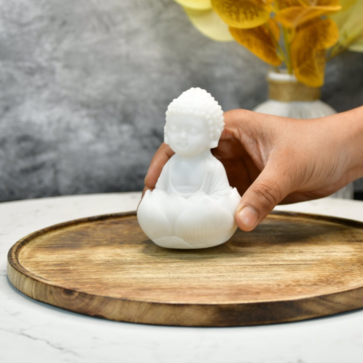 Sowpeace Sitting Baby Monk | Elegant Resin Spiritual Figurine for Peaceful Home Décor & Gifting - Sowpeace - 