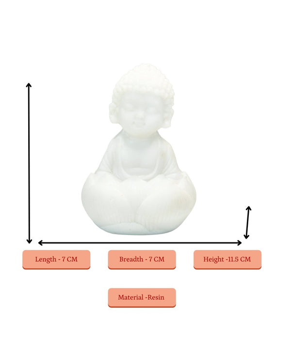 Sowpeace Sitting Baby Monk | Elegant Resin Spiritual Figurine for Peaceful Home Décor & Gifting — image 5