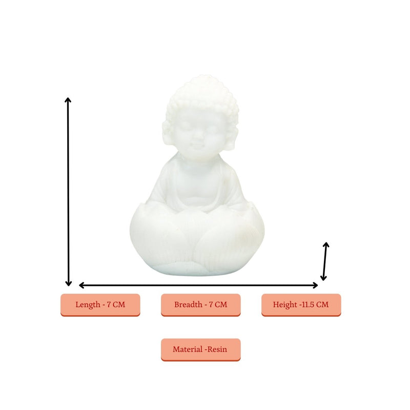 Sowpeace Sitting Baby Monk | Elegant Resin Spiritual Figurine for Peaceful Home Décor & Gifting – view 5