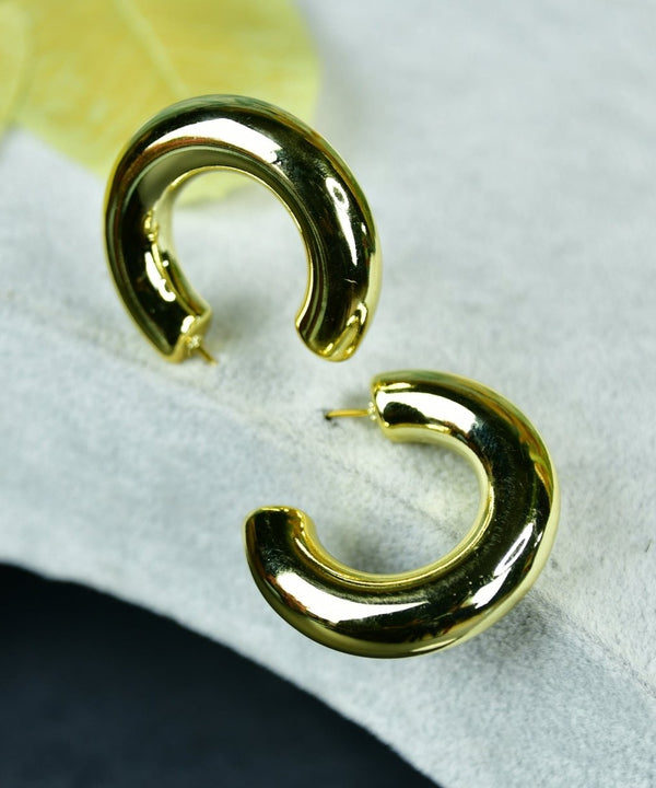Sowpeace Small 3/4 Round Golden CCB Earrings | Lightweight One‑Size Stylish Jewelry for Women & Daily Wear — image 2