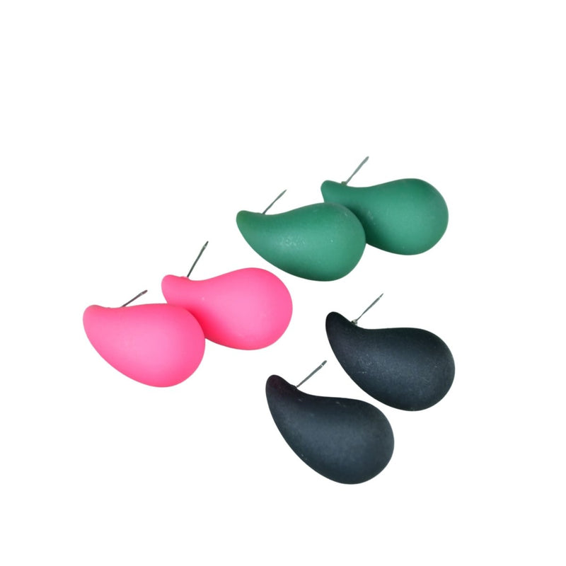 Sowpeace Teardrop CCB Earrings Set – Pink, Green & Black | Elegant One‑Size Lightweight Jewelry for Women & Daily Wear – view 6