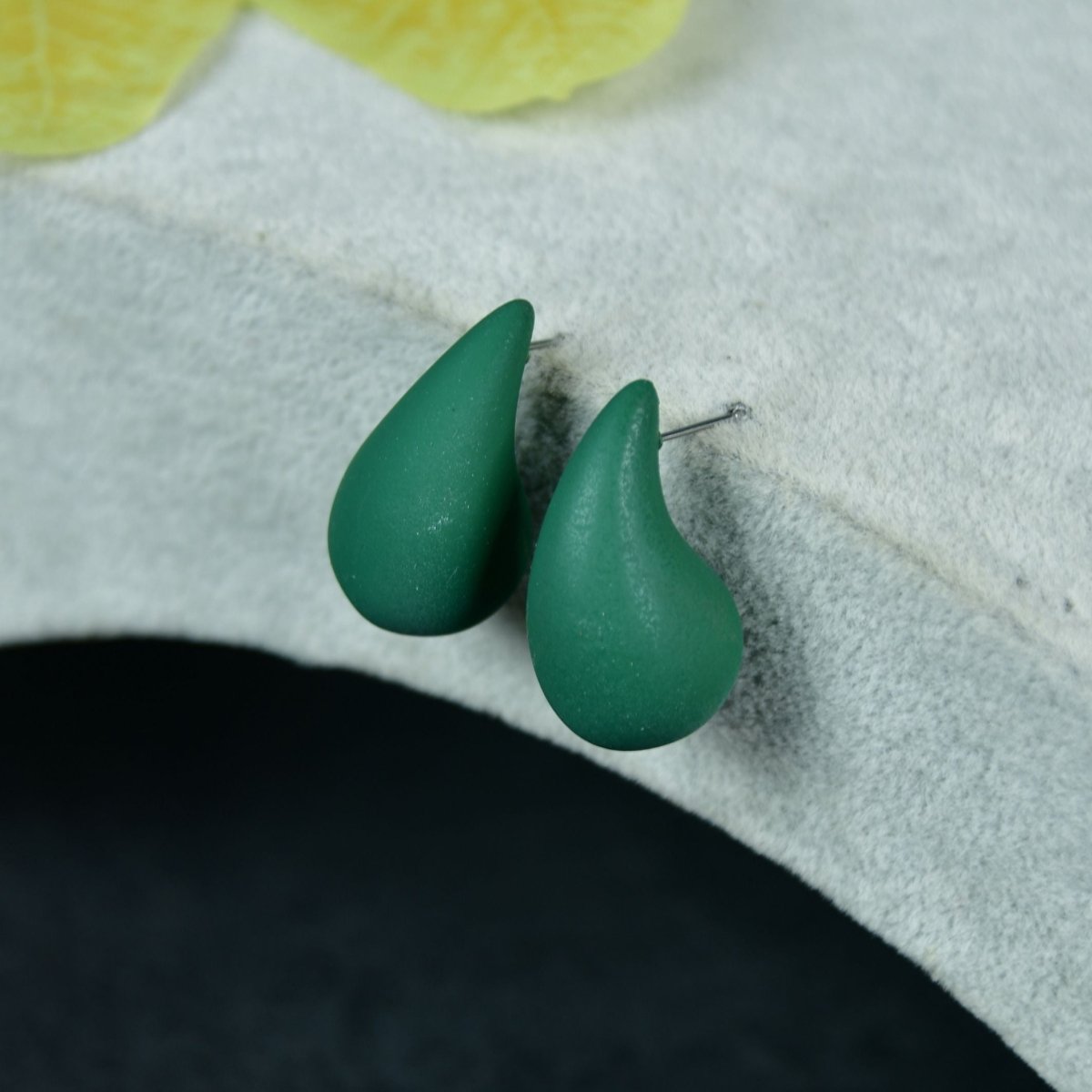 Sowpeace Teardrop CCB Earrings Set – Pink, Green & Black | Elegant One‑Size Lightweight Jewelry for Women & Daily Wear - Sowpeace - 