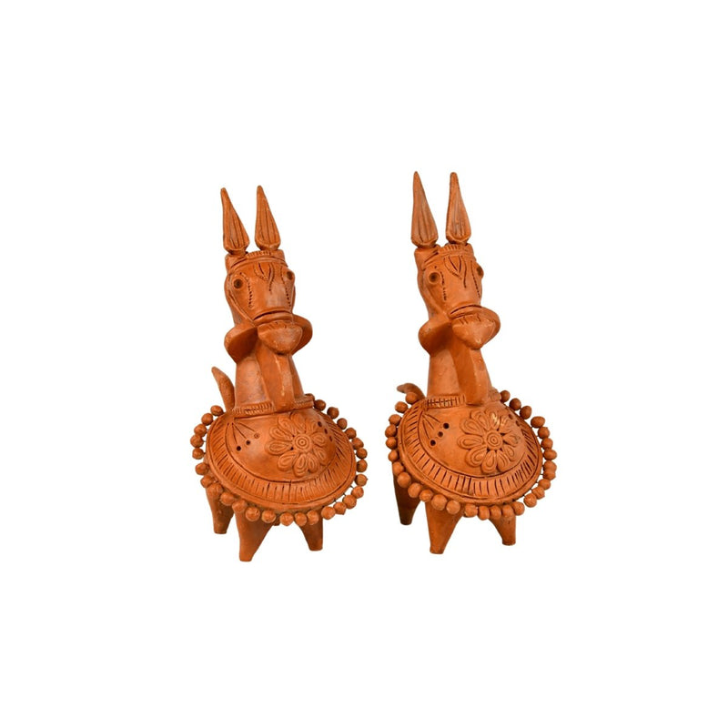 Sowpeace Terracotta Kathakali Horse: Artisan Tabletop Decor – view 7