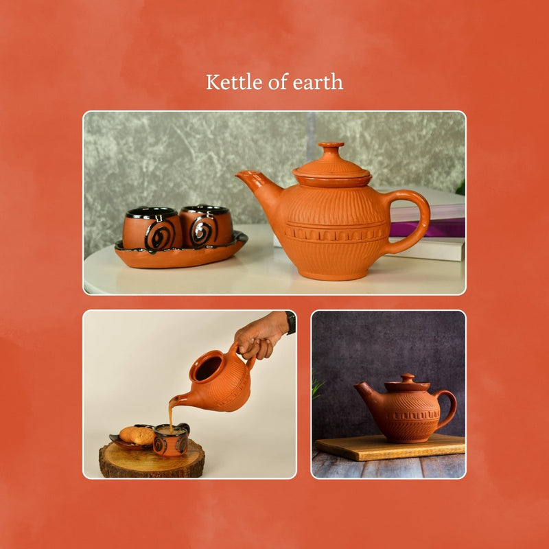 Sowpeace Terracotta Kettle: Artful Fusion for Home and Kitchen – view 4