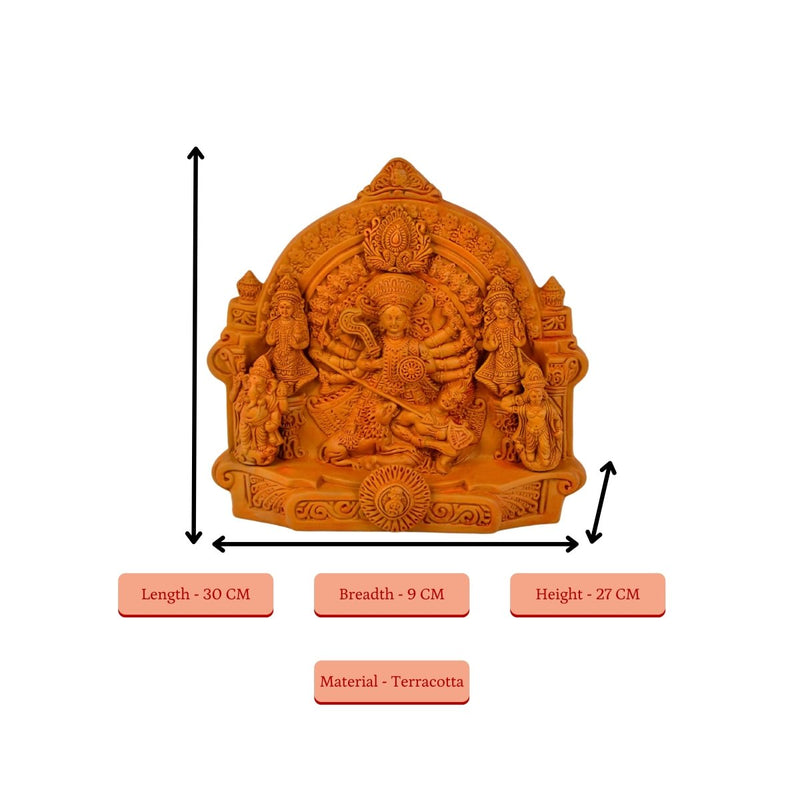 Sowpeace Terracotta Large Durga: Artisan Tabletop Decor – view 4