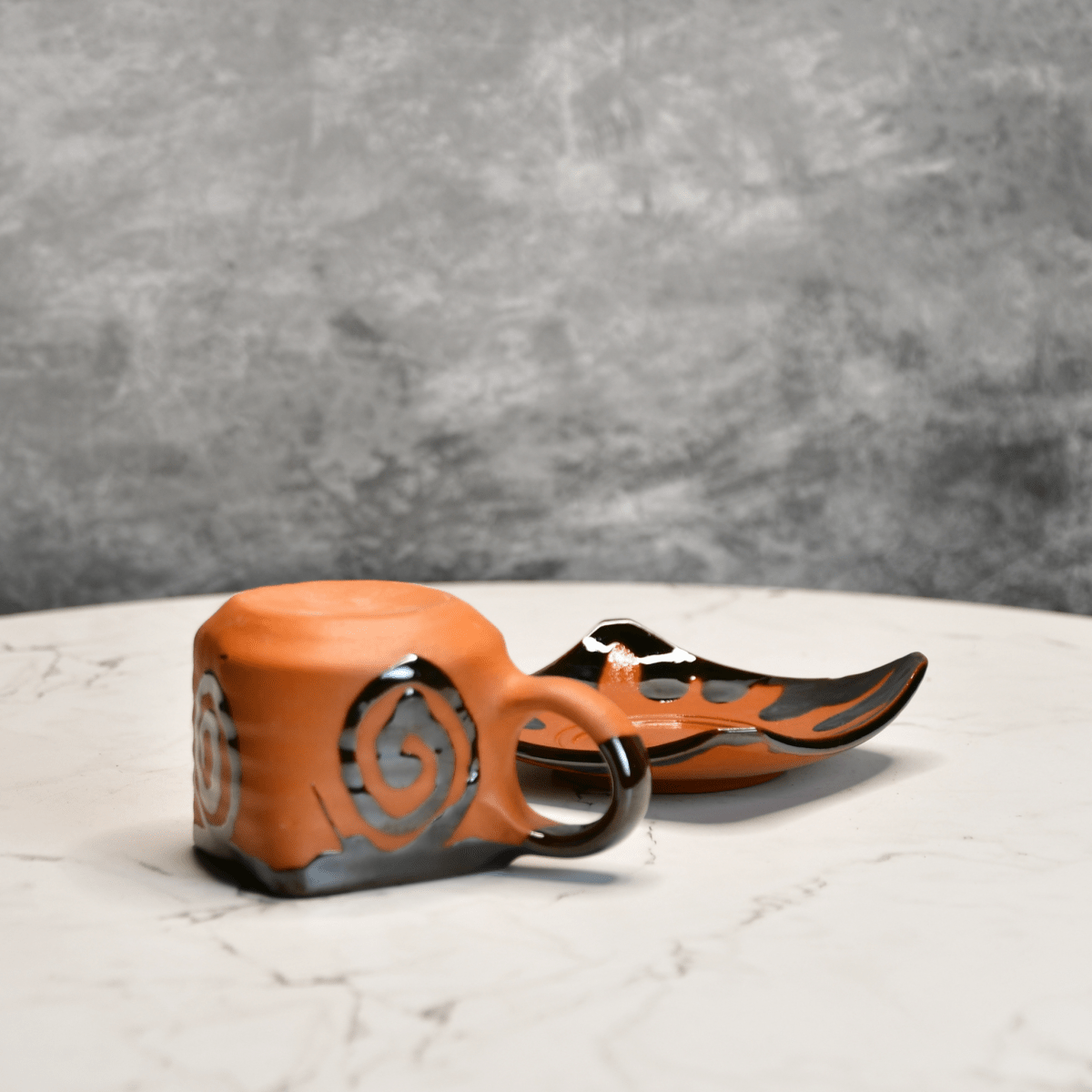 Sowpeace The Saucer Story (Set of 2) | Handcrafted Terracotta Tea & Coffee Saucers for Gifting & Daily Use - Sowpeace - 