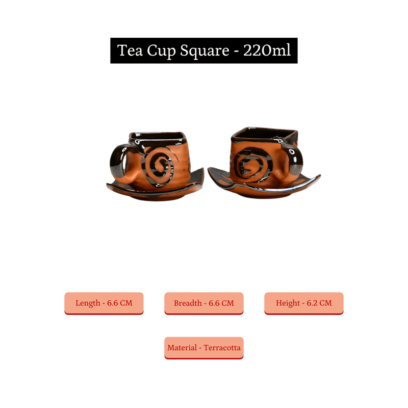 Sowpeace The Saucer Story (Set of 2) | Handcrafted Terracotta Tea & Coffee Saucers for Gifting & Daily Use – view 7