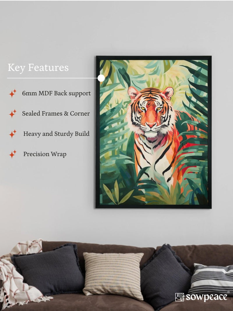 Sowpeace Tiger Canvas Wall Art: Premium Home Decor Print with Frame – view 6