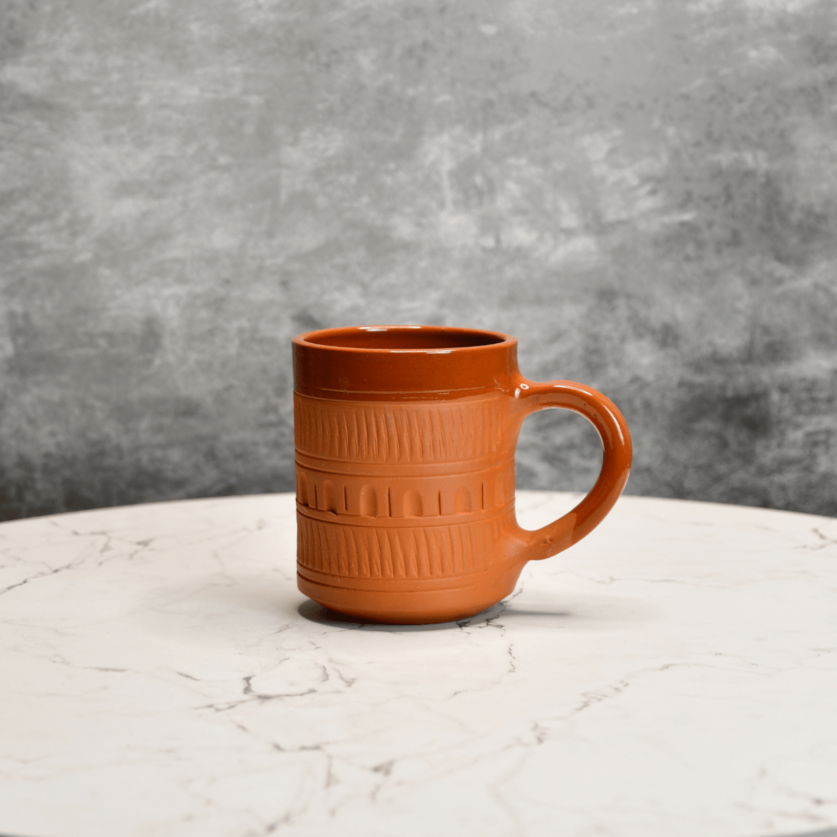 Sowpeace Traditional Terracotta Coffee Mugs (Set of 2) | Handcrafted Brown Tea & Coffee Cups for Gifting & Daily Use - Sowpeace - 