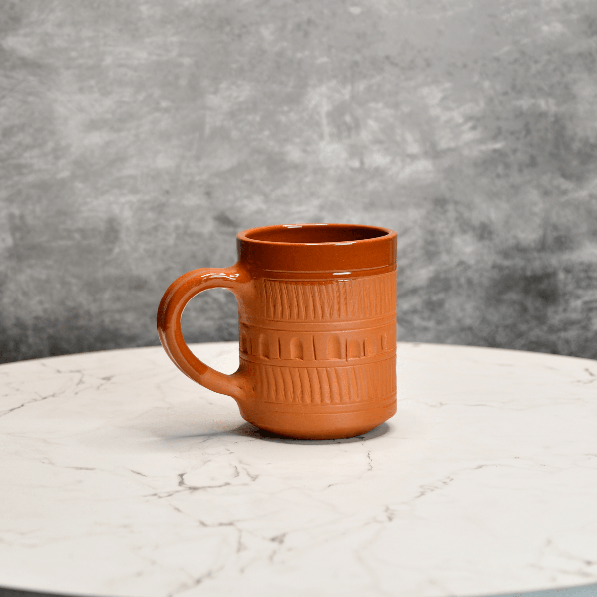 Sowpeace Traditional Terracotta Coffee Mugs (Set of 2) | Handcrafted Brown Tea & Coffee Cups for Gifting & Daily Use - Sowpeace - 
