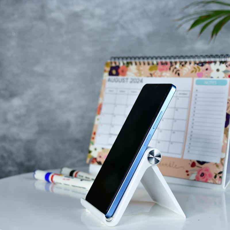 Sowpeace Trendy Adjustable Silver Tablet Stand with White Hinges – view 1