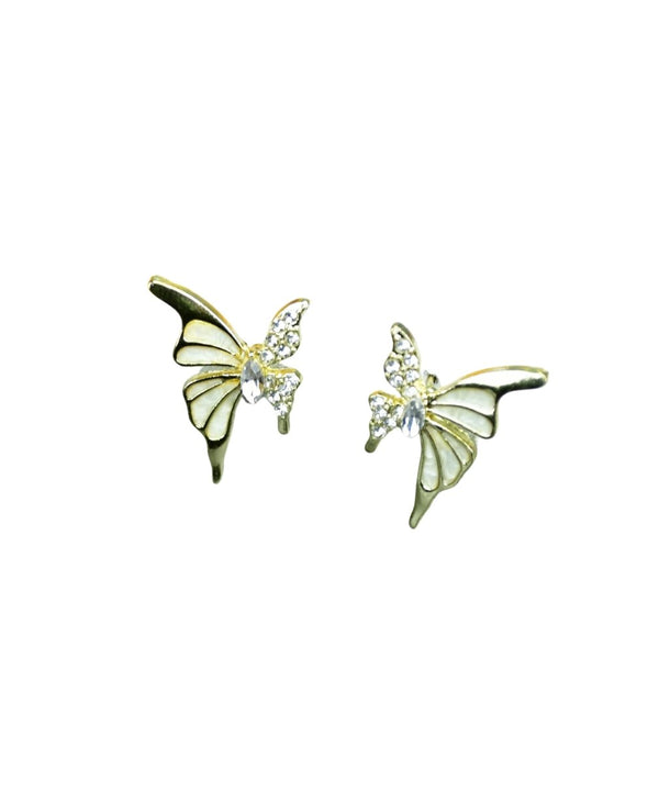 Sowpeace White Gold Stainless Steel Butterfly Earrings | Elegant One‑Size Lightweight Jewelry for Women & Daily Wear — image 5