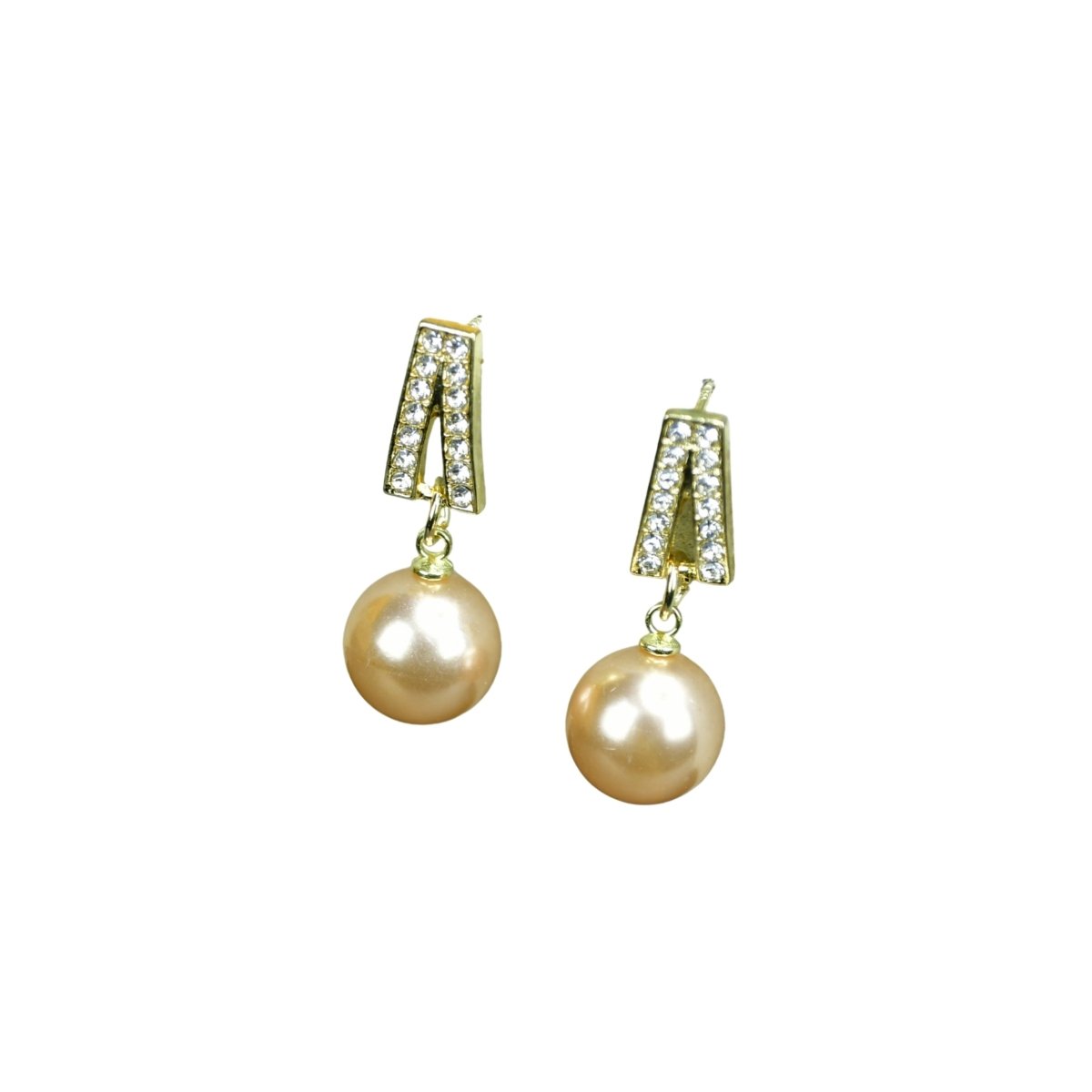 Sowpeace White Lining Gold Stainless Steel Earrings | Elegant One‑Size Lightweight Jewelry for Women & Daily Wear - Sowpeace - 