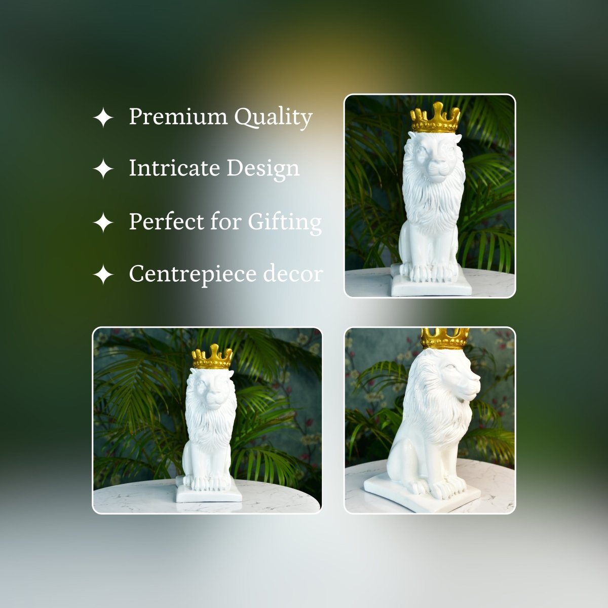 Sowpeace White Lion Showpiece - Decor - Sowpeace - 