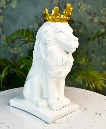 Sowpeace White Lion Showpiece — alternate view