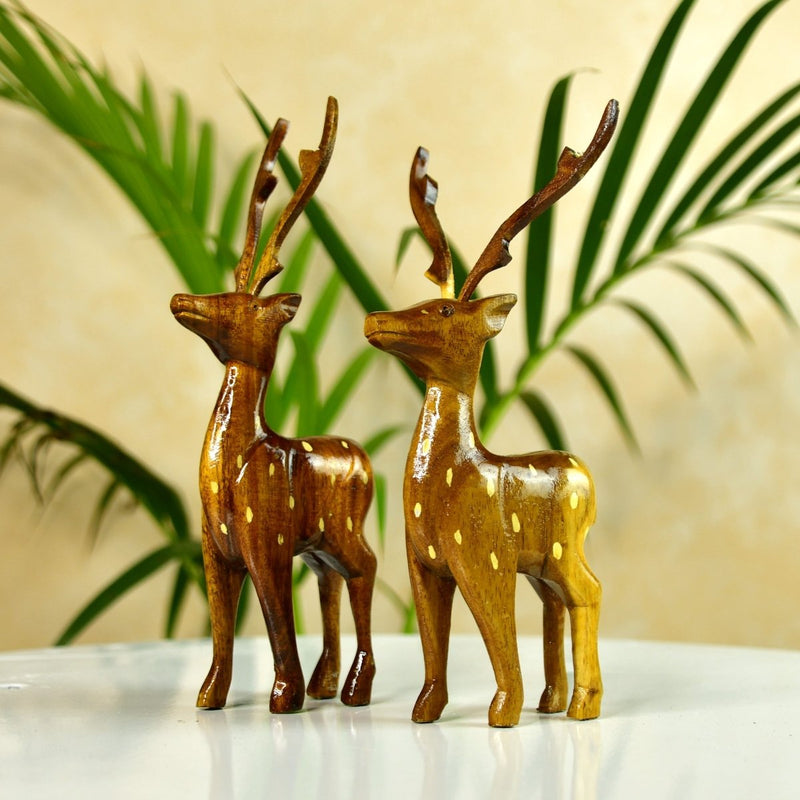 Sowpeace Wooden Dotted Deer: Small Artisan Decor – view 1
