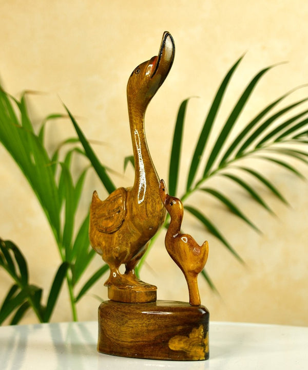Sowpeace Wooden Duck Set: Artisan Home Decor Accent — main view