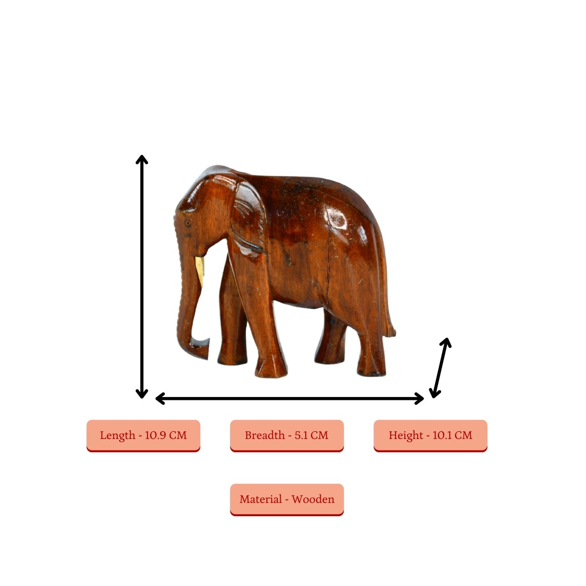 Sowpeace Wooden Elephant: Artisan Tabletop Decor Masterpiece - Tabletop - Sowpeace - Animal - New Arrivals