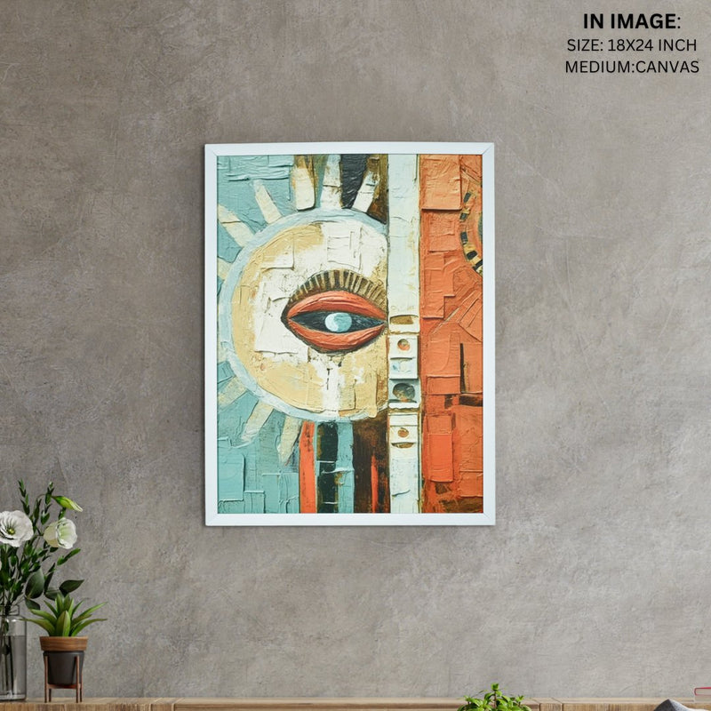 Sowpeace's Handcrafted Boho Sunny Day Abstract Art – Premium Indian-Inspired Canvas Print for Stylish Home Decoration – view 5