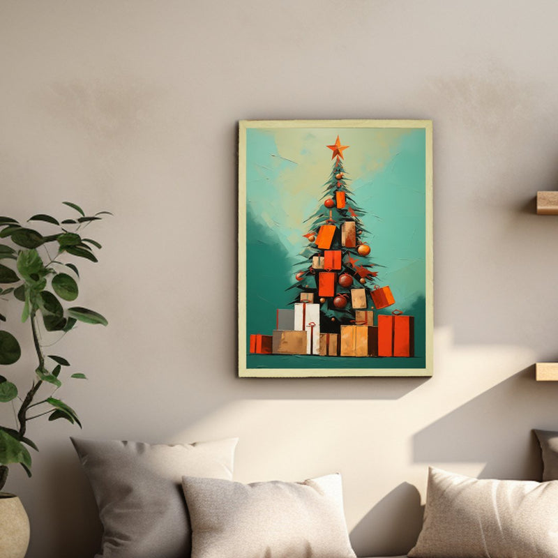 Sowpeace Joy: Handcrafted Tree of Hope Canvas Print – Premium Indian-Inspired Art for Elegant Holiday Decor – view 4
